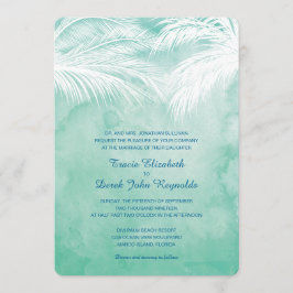 Invitación Bajo las palmeras | Boda de acuarela