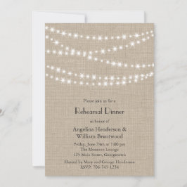 Invitación Bajo luces del centelleo en cena del ensayo de la