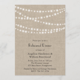 Invitación Bajo luces del centelleo en cena del ensayo de la
