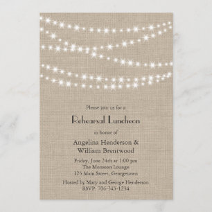 Invitación Bajo luces del centelleo en el alumerzo del ensayo