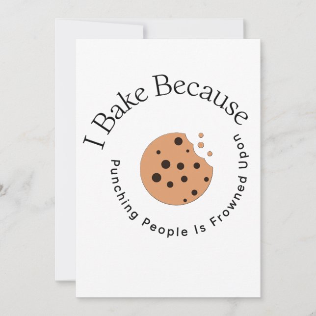 Invitación Bake Porque Golpear A La Gente Está Fruncido (Anverso)