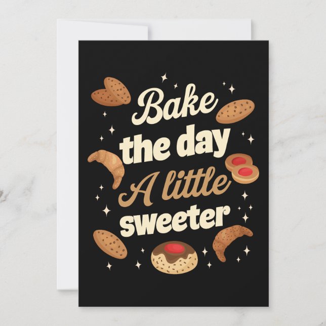 Invitación Bake the day a little sweeter (Anverso)
