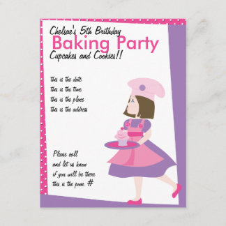 Invitación Baking Cutie-Purple