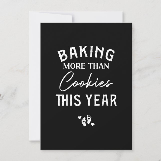 Invitación Baking More Than Cookies Christmas Xmas Pregnancy (Anverso)