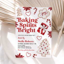 Invitación Baking Spirit Navidades brillantes Cookie Exchange
