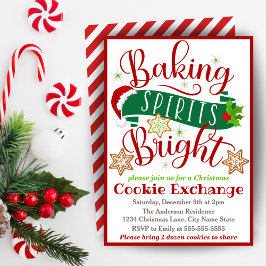 Invitación Baking Spirit Navidades brillantes Cookie Exchange