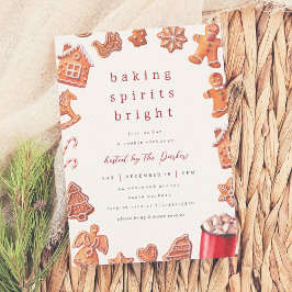 Invitación Baking Spirits Brillantes Navidades de Intercambio