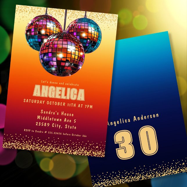Invitación Balas de disco Cumpleaños (Subido por el creador)