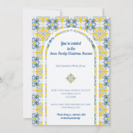 Invitación Baldosas portuguesas para la reunión de Navidades 