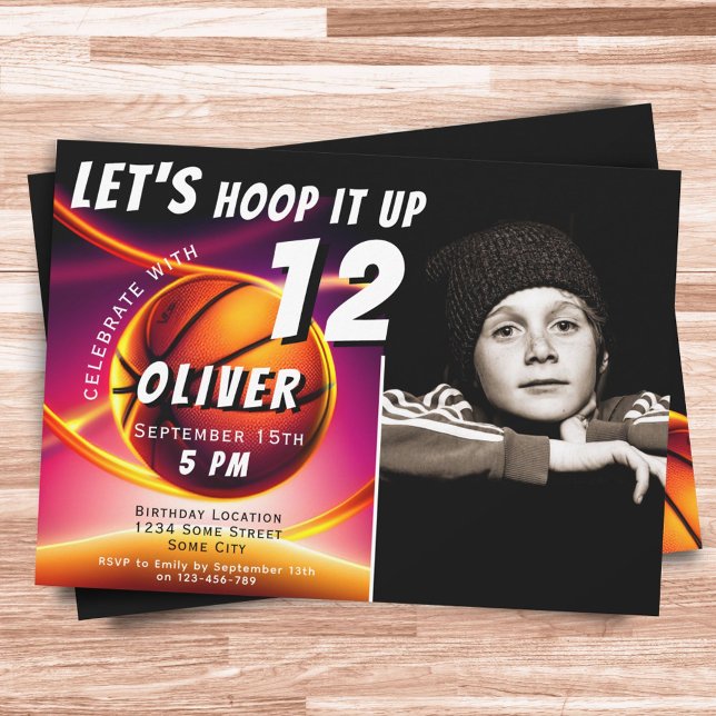 Invitación Ball de baloncesto lo engancha Foto Deportiva Cump (Subido por el creador)