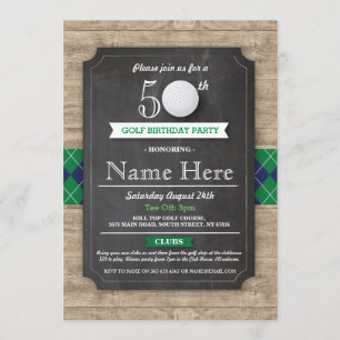 Invitación Ball de golf Birthday Party 40th 50th Invitation