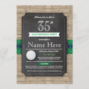 Invitación Ball de golf Birthday Party Any Age Golfing Invite