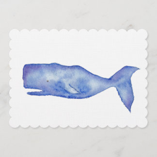 Invitación Ballena Acuarela