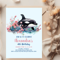 Ballena acuática bajo el cumpleaños del mar