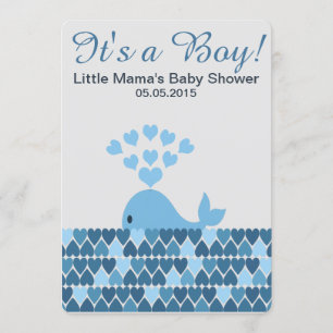 Invitación Ballena Cuta es un chico! Baby Shower