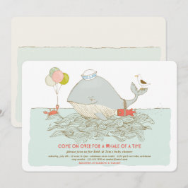 Invitación Ballenas de un tiempo Fiesta de la piscina de vera