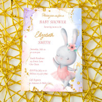 Ballerina baby ducha lindo conejo de baile