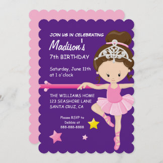 Invitación Ballerina Birthday