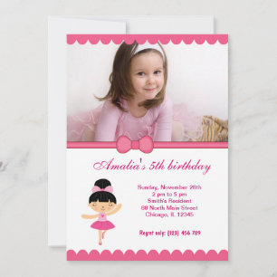 Invitación Ballerina Birthday Chica
