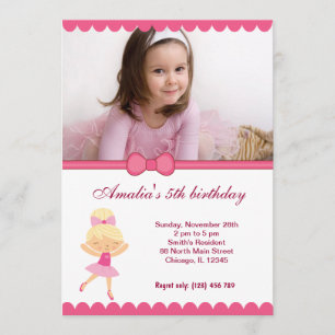 Invitación Ballerina Birthday Chica