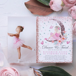 Invitación Ballerina Birthday Moon Dance & Twirl Photo