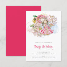 Ballerina Cat Florals Chica Rosado Fiesta de Cumpl