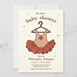 Invitación Ballerina Chica Baby Shower