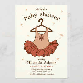 Invitación Ballerina Chica Baby Shower