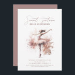 Invitación Ballerina de color rosa Rubor Sweet 16 cumpleaños<br><div class="desc">Rubor Pink Watercolor Ballerina Sweet 16 Invitación de cumpleaños</div>