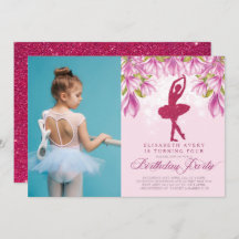 Ballerina Pink Birday Photo