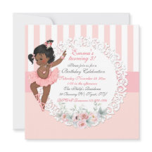 Ballerina Tutu Ballet Rayas Blancas Rosa Lace