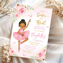 Ballerina Vamos a Bailar y Girar Cumpleaños Fiesta