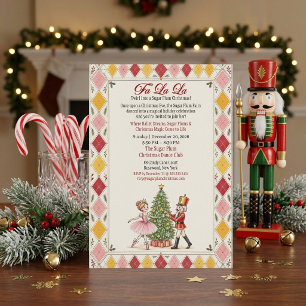 Invitación Ballet de Navidad Cascanueces y Hada de Azúcar