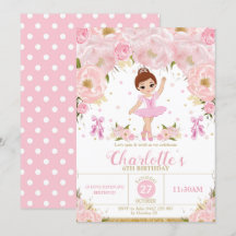 Ballet floral rosa Ballet cumpleaños Tutu