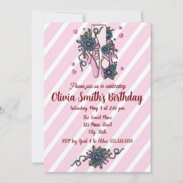 Invitación Ballet Shoes