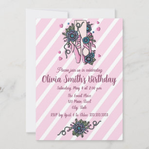 Invitación Ballet Shoes