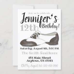 Invitación Ballet Slipper Dance Shoe Cumpleaños Party Recital