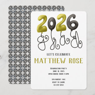 Invitación Balloon 2026 Grad Invitation