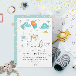 Invitación Balón acuático cachorro niño niño ducha