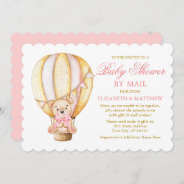 Invitación Balón acuático con ducha de oro rosa por correo