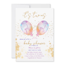 Balón de agua Chica gemelo rosa Baby Shower