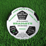 Invitación Balón de fútbol cualquiera cumpleaños de edad<br><div class="desc">Celebre con estilo con estas invitaciones de cumpleaños de moda. El diseño es fácil de personalizar con la redacción de su evento especial y sus invitados estarán encantados cuando reciban estas fabulosas invitaciones.</div>