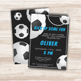 Invitación Balón de fútbol Diversión Deportes Niños Cumpleaño