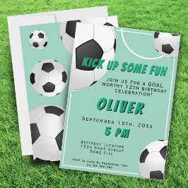 Invitación Balón de fútbol Diversión Deportes Niños Cumpleaño