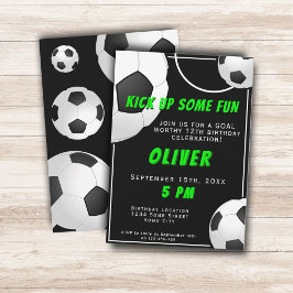 Invitación Balón de fútbol Diversión Deportes Niños Cumpleaño