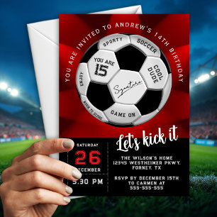 Invitación Balón de Fútbol Personalizado Cumpleaños Totalment