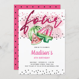 Invitación Balón de verano deja a Melón 4 cumpleaños