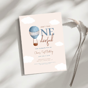Invitación Balón suave de aire caliente Beige Maravilloso pri
