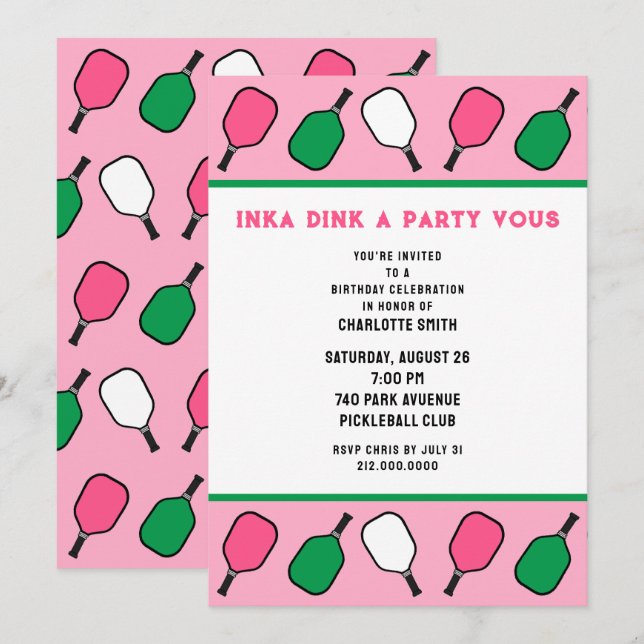 Invitación Baloncesto (Anverso / Reverso)