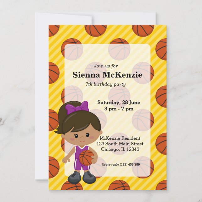 Invitación Baloncesto (Anverso)